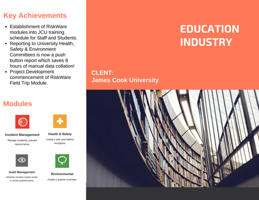 [Success Story - James Cook University] Improving Workplace Health & Safety