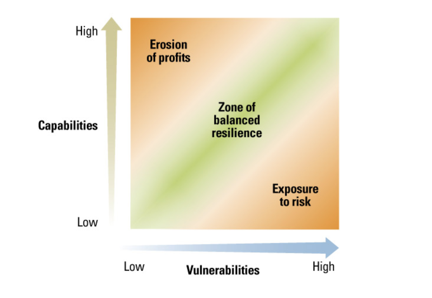 balance risk and capabilities to overcome