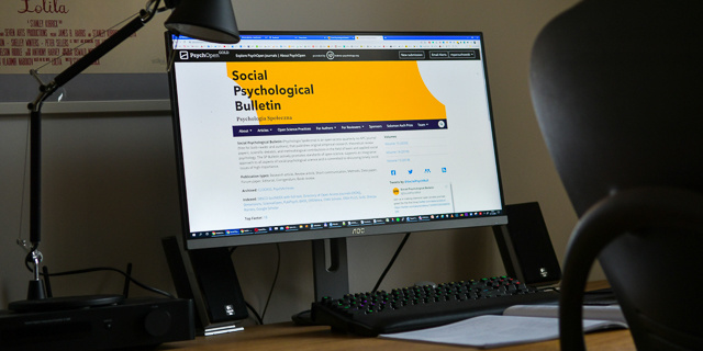 a computer screen showing the landing page of a website on social psychology